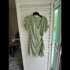 All in Favor floral Wrap Dress